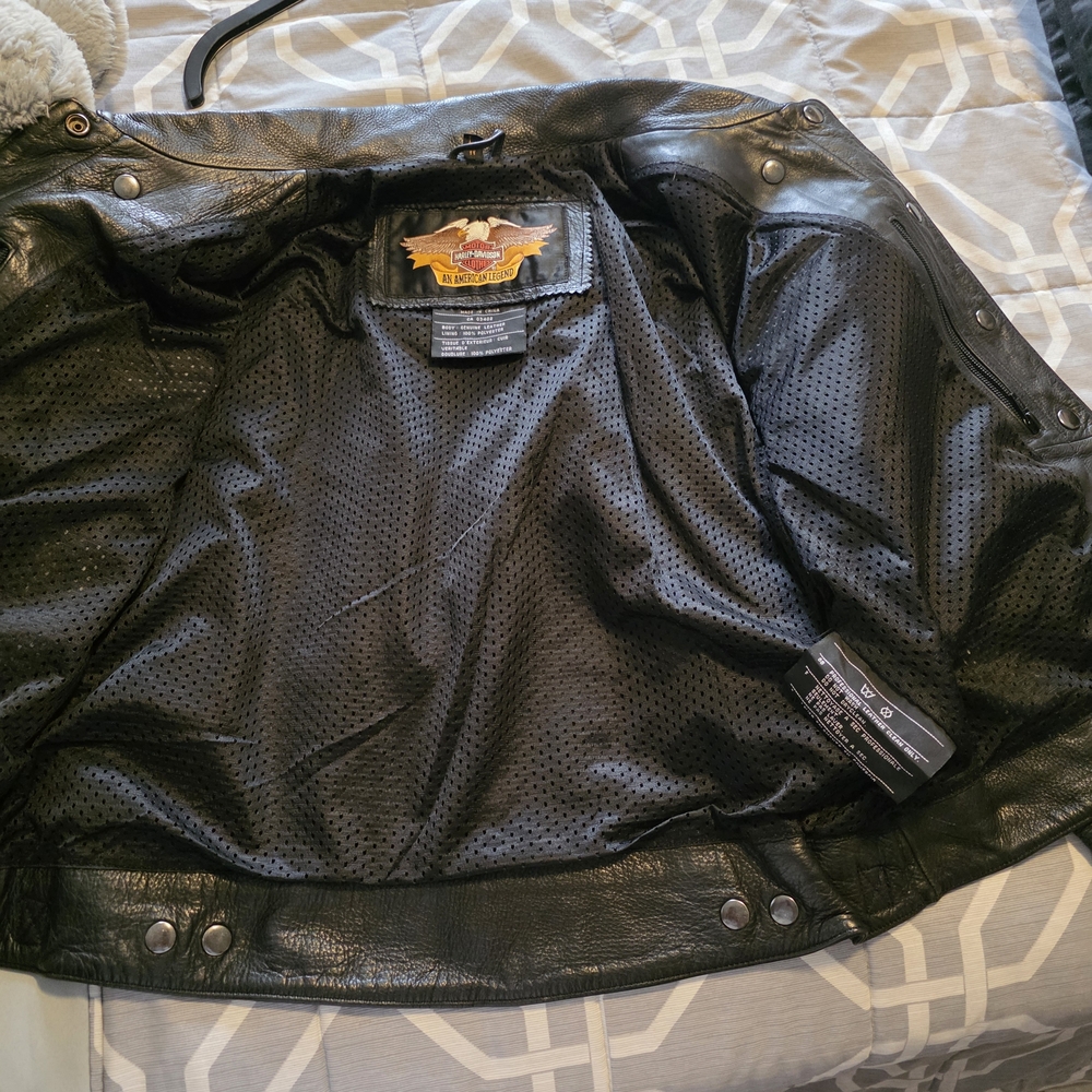 Harley-Davidson Black Leather Motorcycle Jacket